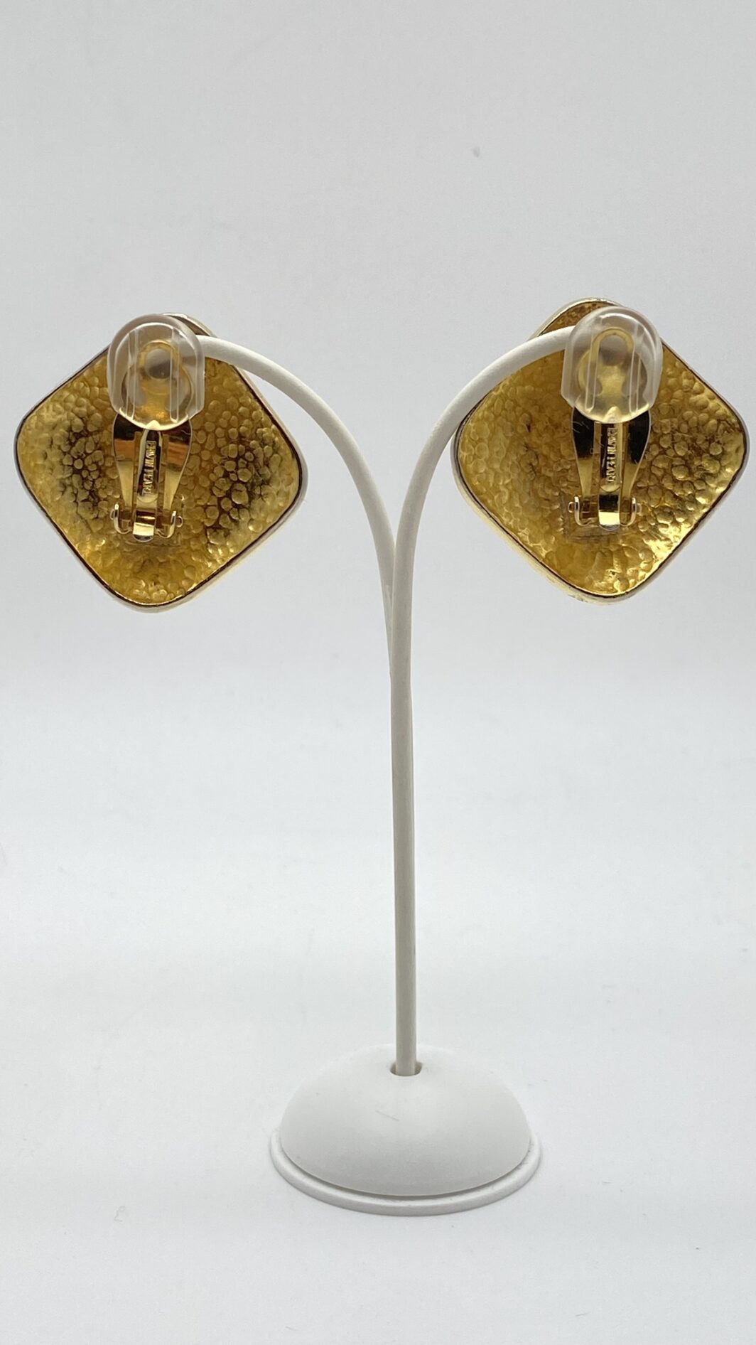 ORECCHINI ERWIN PEARL VINTAGE ANNI ‘90, IN METALLO GOLDTONE A CONTRASTO. - immagine 5