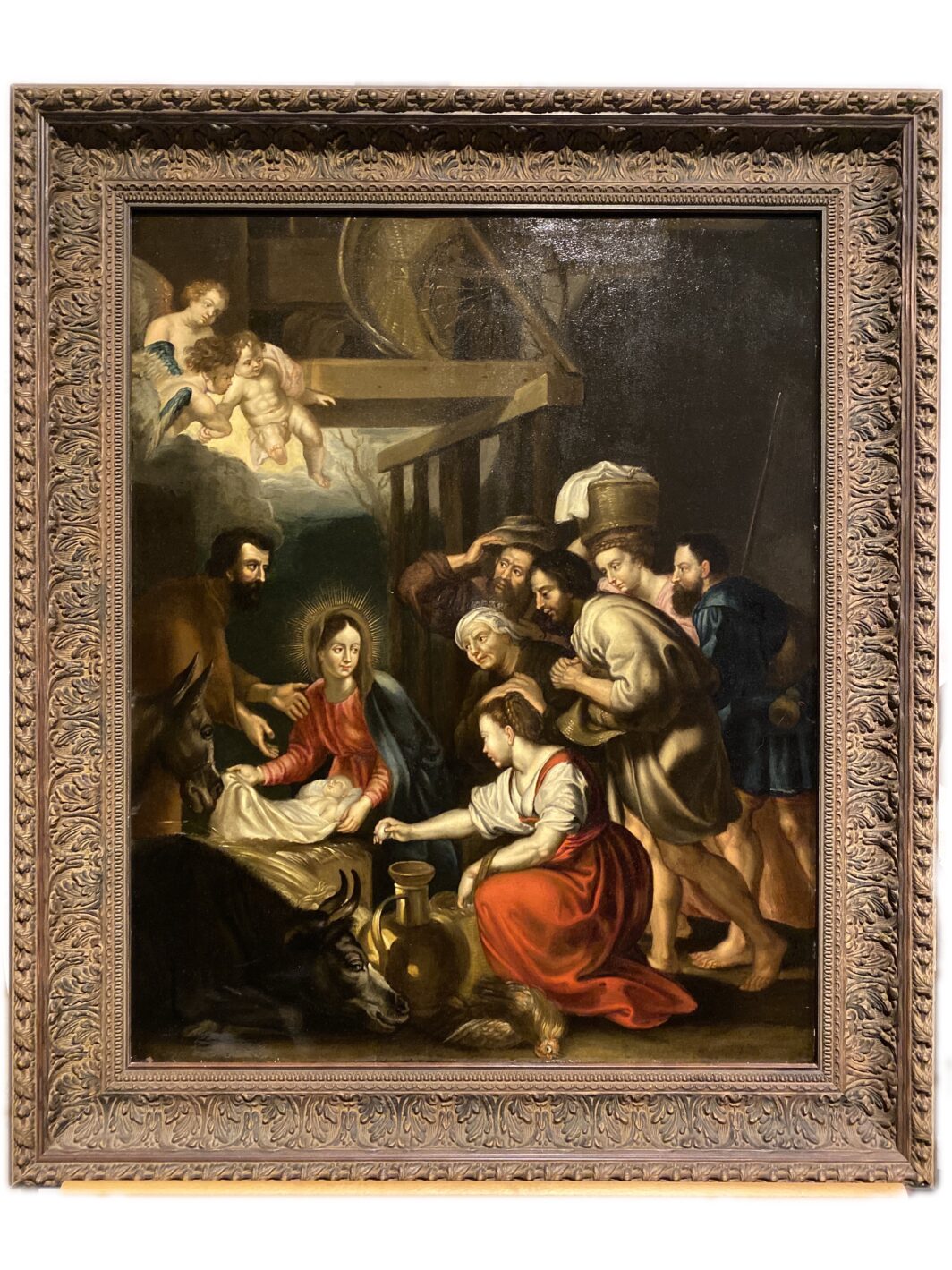 PETER PAUL RUBENS (1577-1640) ALLIEVO. “ADORAZIONE DEI PASTORI”