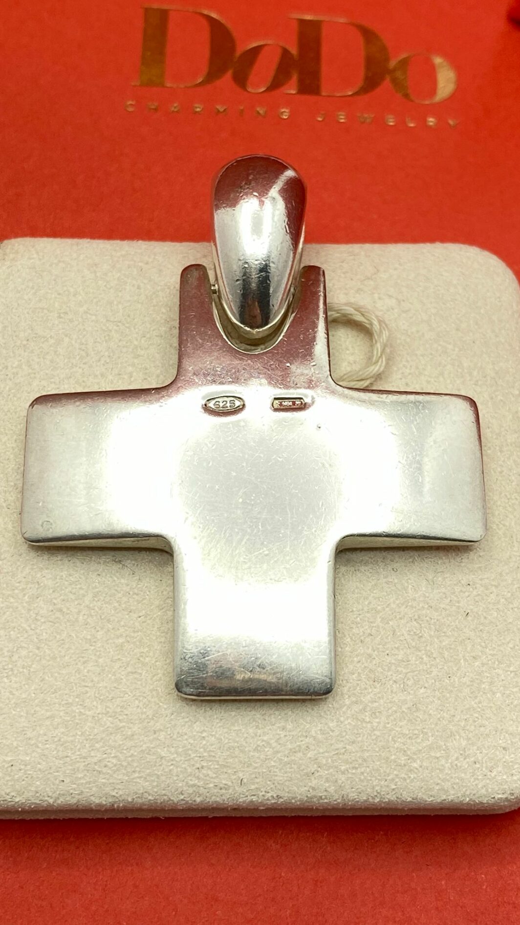 CIONDOLO DODO CROCE GRANDE, ARGENTO STERLING 925. - immagine 10