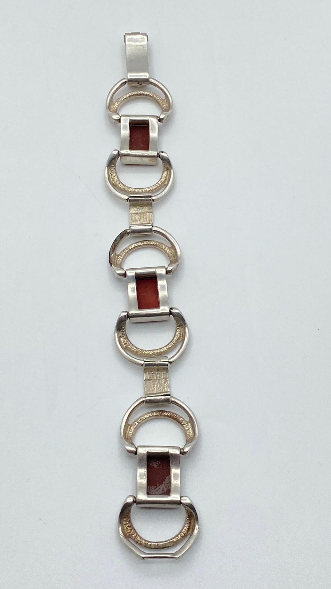 STRAORDINARIO BRACCIALE ART DECO IN ARGENTO 925. ANNI '30. - immagine 8