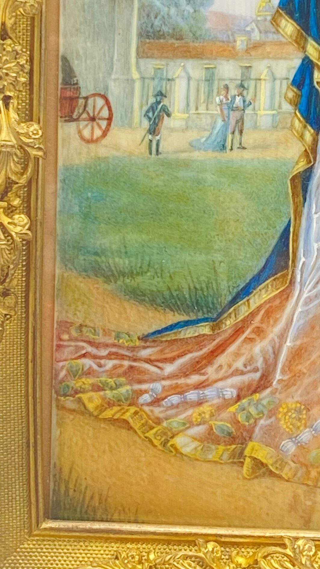 STRAORDINARIO PAIO DI MINIATURE DIPINTE A MANO SU AVORIO, RAFFIGURANTI NAPOLEONE BONAPARTE E MARIA LUIGIA D’AUSTRIA, FIRMATE RISPETTIVAMENTE DAI PITTORI “A. ORSELLI” E “E. ROSSEAU”, CON PREGIATE CORNICI IN BRONZO DORATO. FRANCIA, XIX sec. - immagine 19