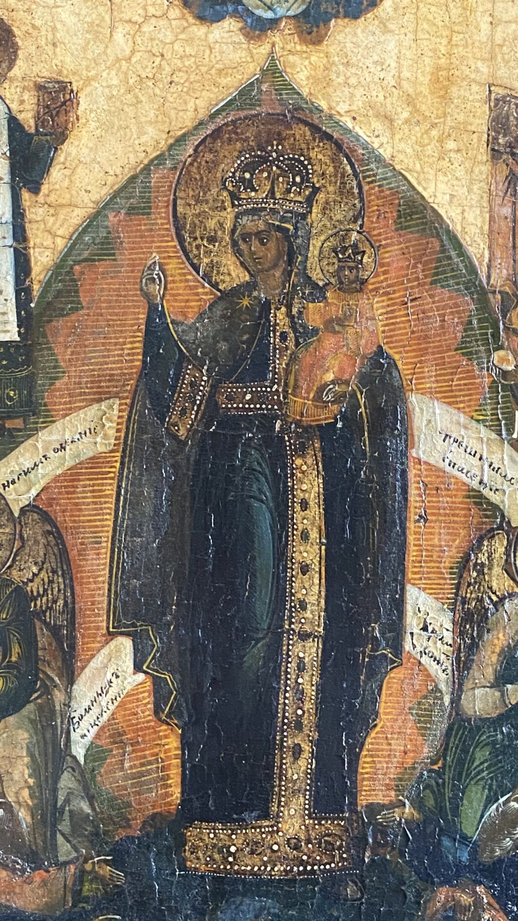 SPLENDIDA ICONA DELLA MADONNA DELLE GRAZIE. RUSSIA XVIII sec. - immagine 3