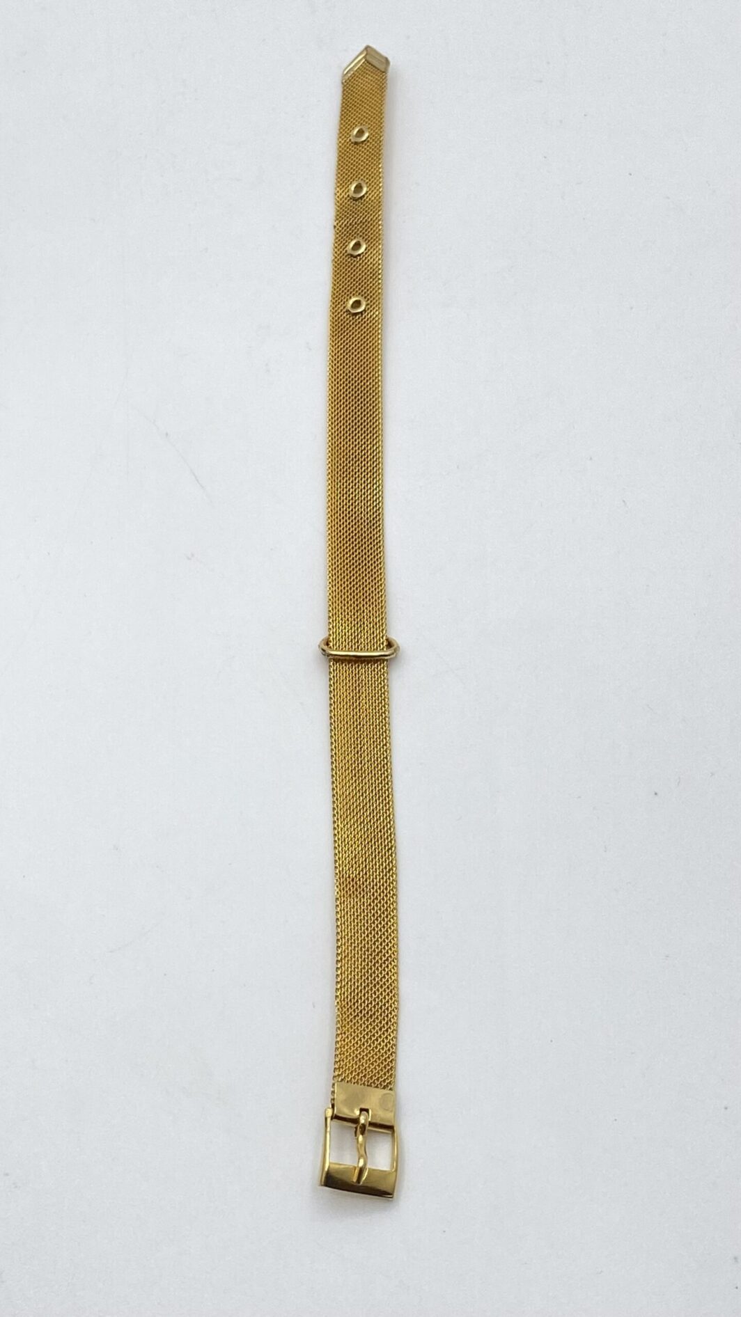 ORIGINALE PAIO DI BRACCIALI FRANCESI VINTAGE A FIBBIA, IN MAGLIA DI METALLO GOLDTONE. (VENDIBILI SINGOLARMENTE. IL PREZZO SI RIFERISCE AD UN SINGOLO BRACCIALE) - immagine 12