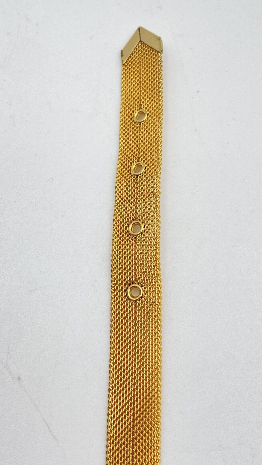 ORIGINALE PAIO DI BRACCIALI FRANCESI VINTAGE A FIBBIA, IN MAGLIA DI METALLO GOLDTONE. (VENDIBILI SINGOLARMENTE. IL PREZZO SI RIFERISCE AD UN SINGOLO BRACCIALE) - immagine 18